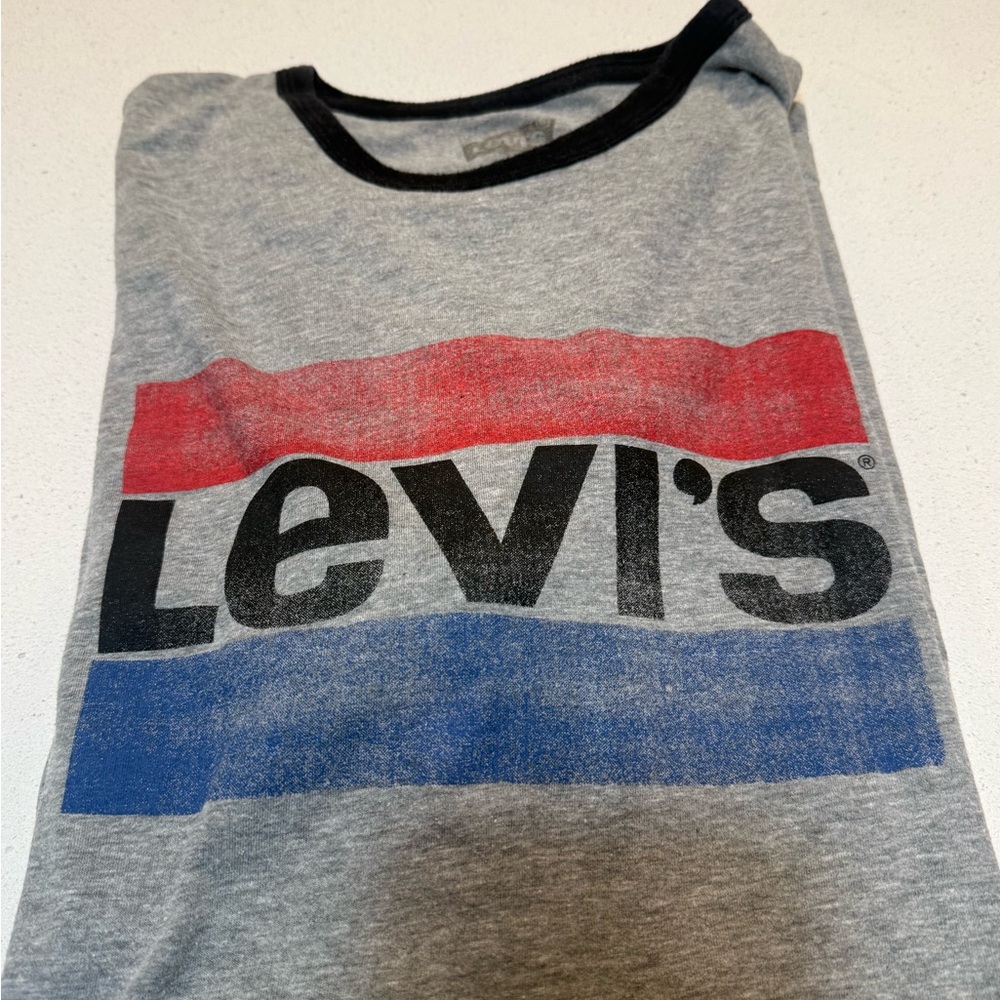 Levi's Vintage Baseball Gray & Black Men's T-Shirt